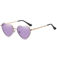 thumbnail image 1 of Gafas de sol retro de metal con forma de corazón, lindas gafas de novia multicolor, gafas de sol polarizadas con patas de primavera, 1 of 2