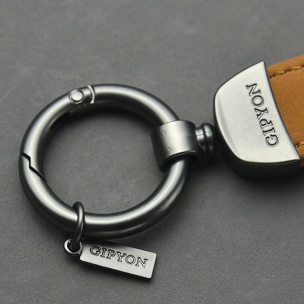 Luxury Leather Lanyard Keychain Car Key Ring Holder Wear-resistant