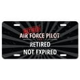 thumbnail image 1 of SignMission A-LP-RET-Air-force-Pilot Aluminum License Plate - Retired Air Force Pilot, 1 of 1