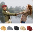thumbnail image 6 of Retro Warm British Style Harajuku style Painter Hat Peaked Cap Autumn Winter Women Cap Korean Style Hat Cotton Berets Men Berets GREY, 6 of 8
