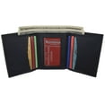 thumbnail image 4 of Mens Lambskin Leather Trifold Multi Card Holder Outside ID Window Wallet 1355, 4 of 13
