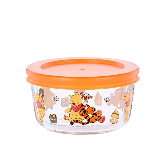 Contenedor Disney Winnie Pooh de Vidrio con Tapa de Plástico de 180 ml.