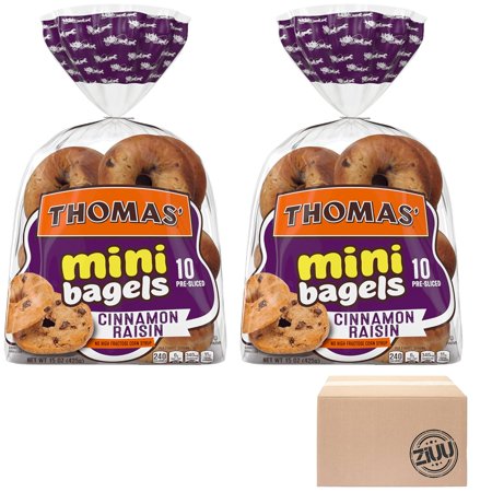 Bagels 10 Pre-Slice Cinnamon Raisin Bagel Bread 15oz Four Pack by . Include One Branded Sticker