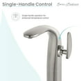 thumbnail image 6 of Chateau Single Hole, Single-Handle, High Arc Bathroom Faucet in Brushed Nickel, 6 of 12