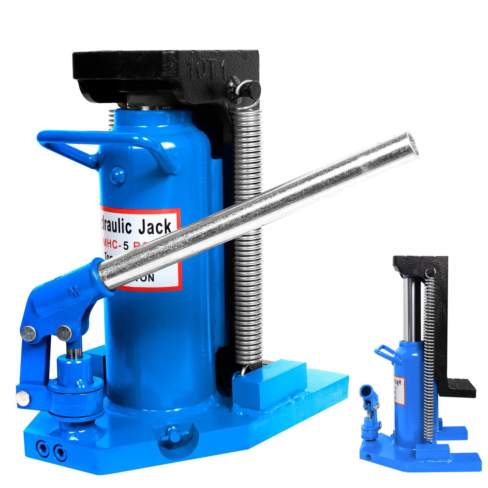 10 Ton (22,000 Lbs) Blue Welded Hydraulic Lift Jack, Widely Compatible with Cars, Trucks, SUVs and Heavy Machinery, Great for Workshop Repair, Agricultural Operations and Job Site Use