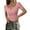 Pink, variant on Women's Spring Summer Short Sleeve Tops Ribbed Henley Button Slim Fit Basic Casual T Shirts Blouse Clothing