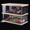 thumbnail image 3 of Parking Lot Display Case Diecast Car Model Accs Simulation Garage Dustproof Container Diorama Double Deck, 3 of 9