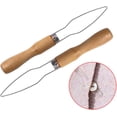 thumbnail image 4 of HUGFEGWE 3 Pcs Wooden Handle Button Hooks Wire Loop Pull Through Aids Button Helper Tool Button Assist Device Daily Living Zipper Pulls and Button Hooks for Elderly CJB91-60953, 4 of 4