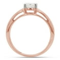 thumbnail image 4 of 1 Carat 6.5MM Round Cut Lab Created Moissanite Diamond Solitaire Engagement Rings For Women In 10K Solid Rose Gold (G-H Color, VVS1 Clarity, 1 Cttw)-7.5, 4 of 7