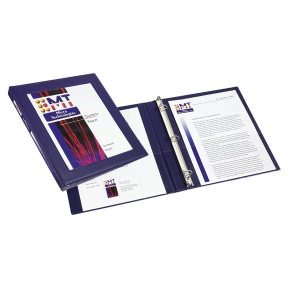 Avery Heavy-Duty Framed View Binder, 0.5" Slant Rings, Navy Blue