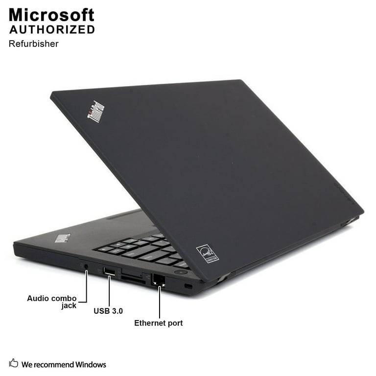 Lenovo ThinkPad X260 Ordinateur portable (12 pouces/HD) Intel Core i5  (6.Gen), 8 Go de RAM, 120 Go SSD, appareil photo, Windows 10 Pro (remis à  neuf)