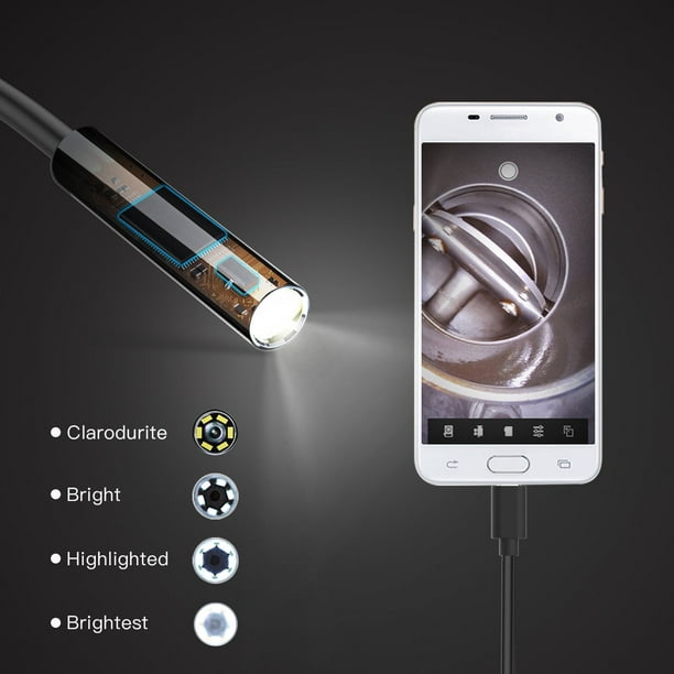 Caméra endoscope, caméra d'inspection USB Borescope USB Caméra serpent  étanche HD avec 6 lumières LED réglables pour smartphone Android, Windows  16,4 pieds 
