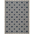 thumbnail image 2 of Safavieh Courtyard Brooklyn Geometric Indoor/Outdoor Area Rug, Navy/Beige, 8' x 11', 2 of 9