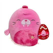 Squishmallows 2024 Valentine Squad 8" Pepper the Pink Walrus Animal Plush Doll