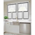 thumbnail image 4 of Black Geometric Kitchen Curtains Swag Valance and Tier Curtains Set 36 Inch Length, Modern Abstract Art Key Greek Design Rod Pocket Drape Panels Pair Swag Curtains for Bathroom/Cafe/Window, 4 of 6