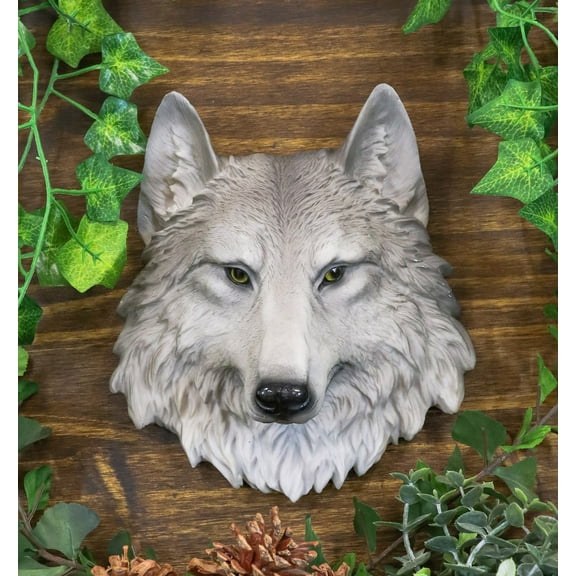 Ebros Direwolf Gray Wolf Mini Wall Decor Timber Wolf Canis Lupus Wall Plaque