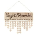thumbnail image 3 of Raindrops 3 Sets  of Reusable Novel Countdown Pendant Practical DIY Decoration (Wood), 3 of 8