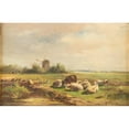 thumbnail image 3 of Albert Jurardus Van Prooyen 24x17 Black Modern Framed Museum Art Print Titled - Sheep on a Field, 3 of 5