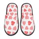 thumbnail image 1 of Balery Pink Hearts1 Pantuflas de Casa de Felpa Silenciosas con Diseño Estampado, Zapatillas Cómodas Antideslizantes de Algodón para Interior-Large, 1 of 8