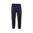 thumbnail image 2 of Men's Athletic Sport Casual Running Jogging Gym Two Tone Sweat Tracksuit Gym Set (L, Unique 3 Navy Yellow), 2 of 4