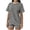 Black, variant on Summer 2 Piece Sets for Women Plus Size Going out Round Neck Stripe Multi-Color Short Sleeve Short Pants With Elastic Waist Set