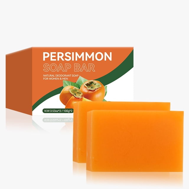 Jabón corporal desodorizante que elimina la suciedad y la grasa sin resecar. Aroma a caqui. 100 g.
