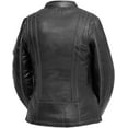 thumbnail image 2 of First Mfg Co - Outlander - Women's Motorcycle Biker Riding Black Leather Jacket - 5X Large, 2 of 5