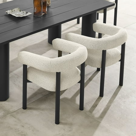 Nautica Dining Armchairs Set of 2 in Ivory Graphite