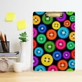 thumbnail image 6 of FMSHPON Colorful Buttons Clipboard Hardboard Wood Nursing Clip Board and Pull for Standard A4 Letter 13x9 inches, 6 of 8