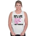 thumbnail image 1 of Animal Tank Tops T-Shirts Tees For Womens What I Look For In Guys Rottweiler Dog Owner, 1 of 2