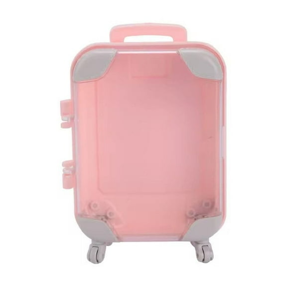 Ikohbadg Walkable Mini Storage Trolley, Compact Luggage and Cosmetic Storage Box, Portable Travel Accessory with Spacious Interior for Kids and Adults, Ideal for Organizing Small Items