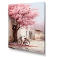 thumbnail image 2 of Designart "Springtime Bliss Pink and White Floral Bicycle I" Transportation Canvas Wall Art - Modern Pink Bicycle Bedroom Canvas Wall Art, 2 of 6