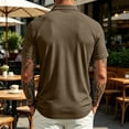 thumbnail image 4 of Yifymode Polo Shirts for Men Dry Fit Golf Polos Pleated Short Sleeve Button Up Shirt Plus Size Summer Cotton Athletic Tshirts,Brown L, 4 of 7