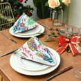 thumbnail image 3 of GZHJMY Flowers Napkins Table Decorations Napkin Set for Gift Giving, Dining, Parties 20 x 20in, 3 of 7