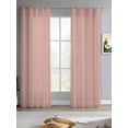 thumbnail image 2 of Pink Pure Color Sheer Curtains 84 Inch Length 2 Panels Set for Living Room/Bedroom, Aesthetics Contemporary Luxury Kitchen Curtains Grommet Semi-Sheer Curtains Drapes Window Treatments 52"x84"x2, 2 of 7