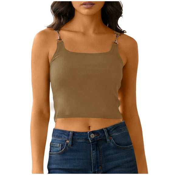 Lace Trim Ribbed Crop Tank Tops for Women Solid Sleeveless Form Fitting Cami Tops Soft Breathable Blouse for Casual and Layering Wear