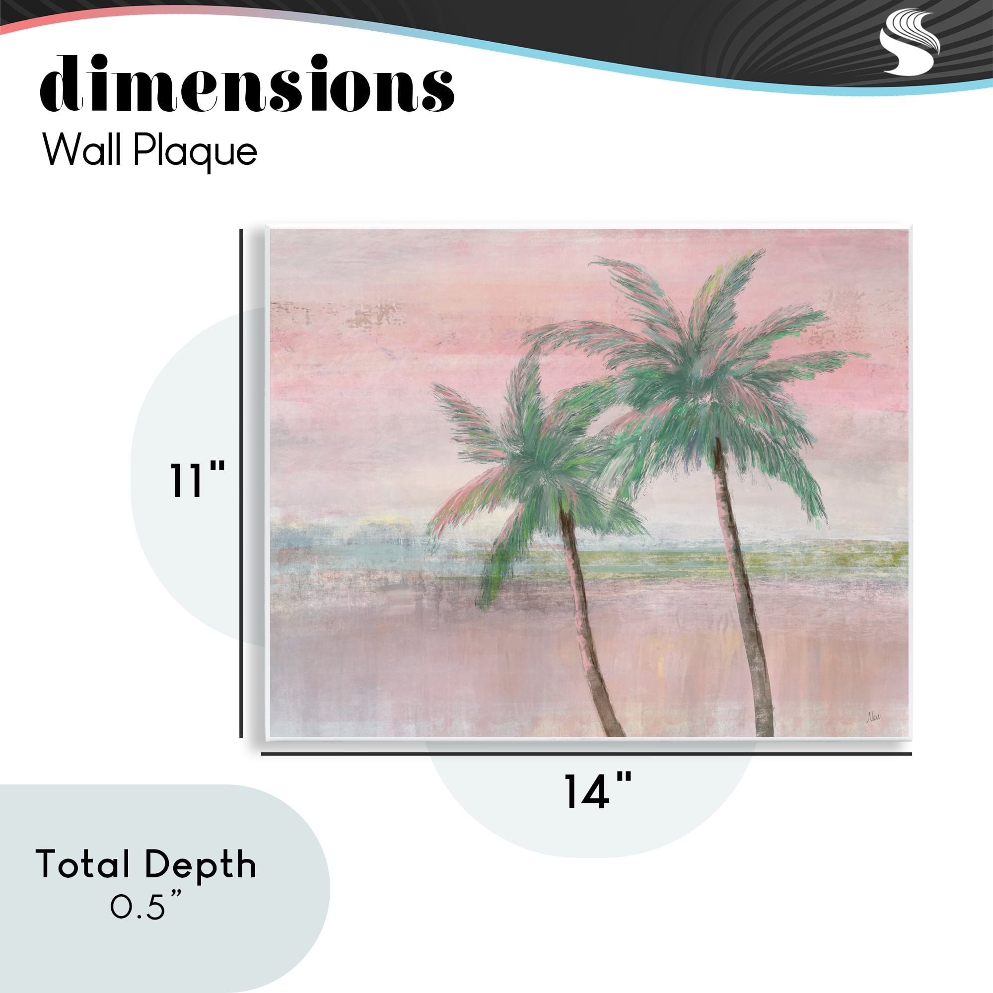 Stupell Industries Sunset Palms at Dusk Wall Plaque Art, design by Nan