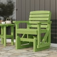 thumbnail image 3 of Wildridge Classic Single Glider, Lime Green - Outdoor Weather Resistant Recycled HDPE Glider for Porch, Patio, Deck, 3 of 4