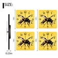 thumbnail image 3 of Square Wall Clock,Render Of Bee Isolated On Yellow BackgSquare,Silent Non-Ticking Wall Clock Decor for Home Office Kitchen Living Room Bedroom(14inch), 3 of 4
