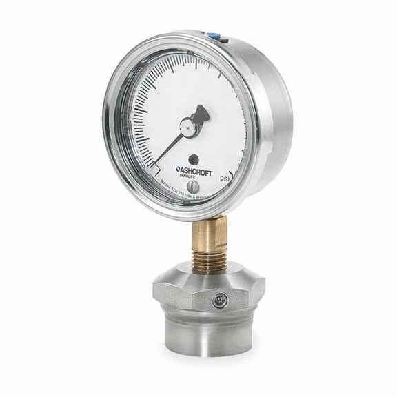 Ashcroft Pressure Gauge,0 to 30 psi,2-1/2In,1/4In 251009AW02L/310SSLXCG30