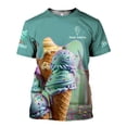 thumbnail image 6 of Personalized 3D Ice Creams T Shirt with Name, Custom Ice Cream Shirts for Team, Men Women unisex 3D shirt (Red, S), 6 of 10