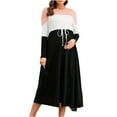 thumbnail image 3 of Sentmoon Robe de Maternité Surdimensionnée à Manches Longues Robes d'Été pour Femmes 2025 Vacances Col Rond Couleur Unie Ample à Nouer Jolies Robes pour Femmes Mode pour Se Détendre à la Maison S, 3 of 6