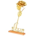 thumbnail image 3 of Leylor Feuille d'or Rose-24K Feuille d'or Fleur Artificielle Rose Saint Valentin Cadeau Romantique pour la décoration de Table à la Maison(Or), 3 of 8