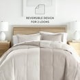 thumbnail image 6 of Noble Linens 2-Piece Natural & Latte Reversible Down Alternative Comforter Set, Twin/Twin XL, 6 of 12