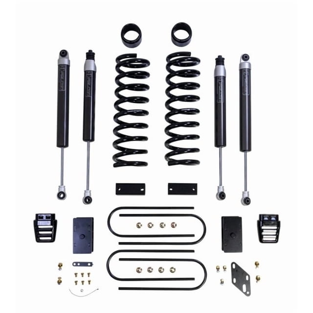 ReadyLIFT Lift Kit Suspension 49-19332 3 Inch Front Lift; 3 Inch Rear Lift; With Front And Rear Falcon Shock Absorbers; Black Components; Additional Parts May Be Required See Required Parts