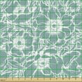 thumbnail image 2 of Floral Sofa Upholstery Fabric by the Yard, Modern Abstract Soft Continuous Anemone Flowers Leaves Grungy Art Sketching, Decorative Fabric for DIY and Home Accents, Pale Teal and White by Ambesonne, 2 of 5