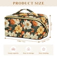 thumbnail image 4 of FORMRS Makeup Bag Travel Cosmetic Organizer for Women Fold Flat Zipper Pouch with Handle, Bright Floral, 4 of 8