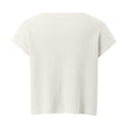 thumbnail image 5 of Gilet Court d'Été pour Femmes en Tricot, Manches Courtes, Col Rond, Coupe Ample, Décontracté, Confortable, Léger, Mode, 5 of 5