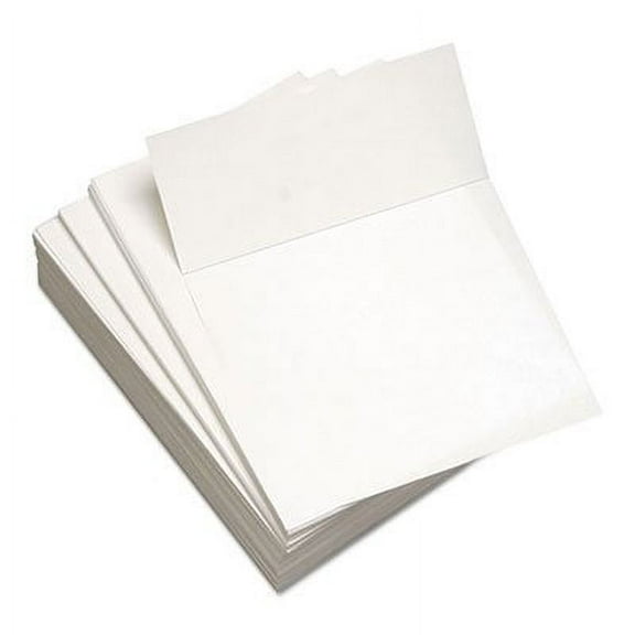 Custom Cut-Sheet Copy Paper 92 Bright Micro-Perforated 3.66" from Bottom 20 lb Bond Weight 8.5 x 11 White 500/Ream 8821