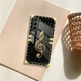 thumbnail image 7 of FKBRCL4U Compatible with Samsung Galaxy S21 Plus Case, Black Leather Background Gold Music Notes Luxury Golden Decoration for Girl Women Soft TPU Shockproof Protective Hard PC Back, 7 of 7